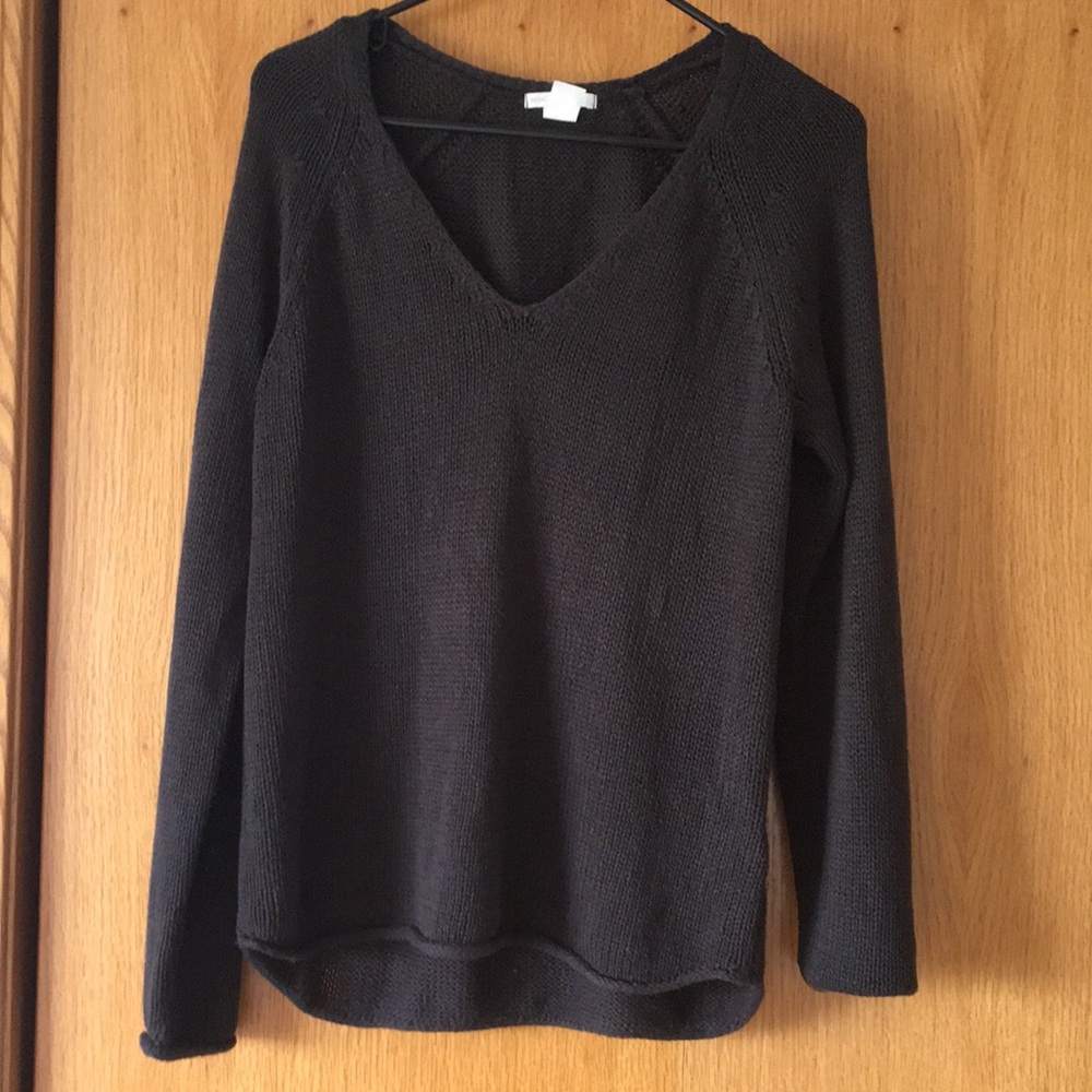 loose knit black sweater
